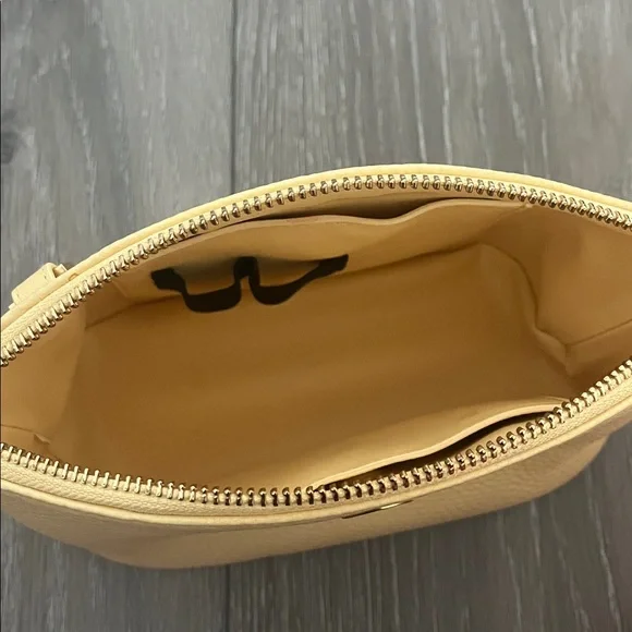 Dagne Dover Yellow Lola Leather Cosmetics Pouch Size Small - Picture 11 of 15